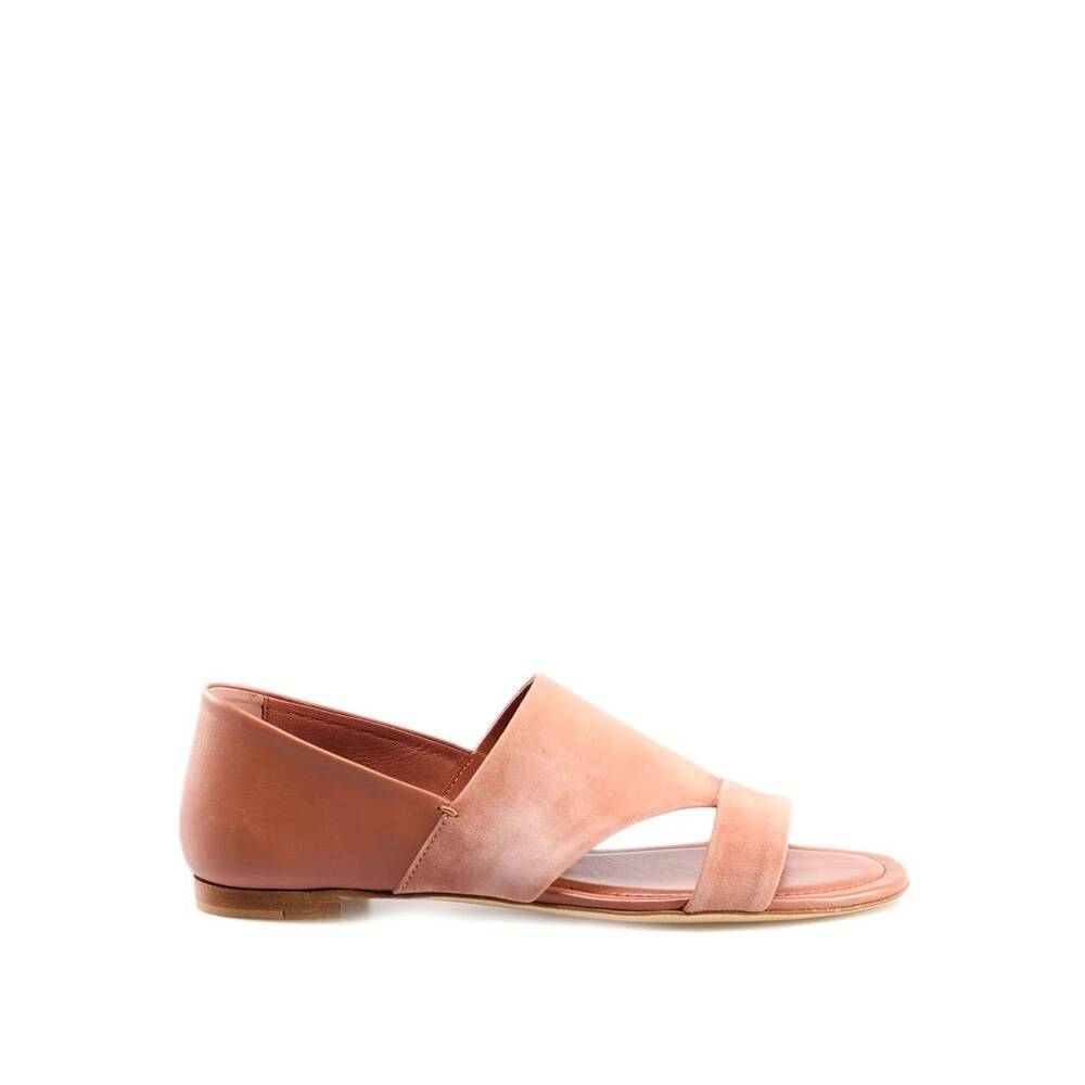 NEW TOD'S women's suede flat sandals in pink